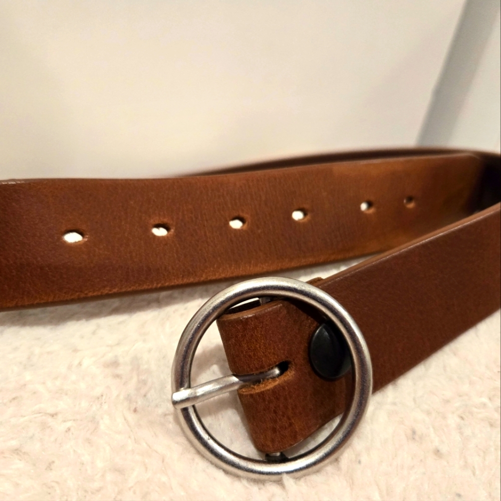 Brown leather belt